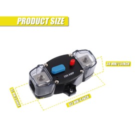 EPLZON 200A 12-48 Volt DC Self Recovery Circuit Breaker with Manual Reset Button for Automotive Rv Marine Boat (200Amp)