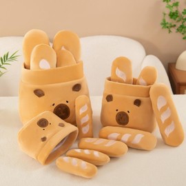 OUKEYI French Fries Capybara Plush, Capybara Stuffed Animal Cute Capybara Plushie Doll Gifts for Boys Girls Kids (10inch)