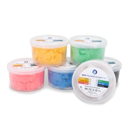AFH TheraPIE Light Clay 85 g Set of 6 Soft Extra Firm Therapy Putty Hand Therapy