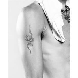 Inkbox Temporary Tattoos, Semi-Permanent Tattoo, One Premium Easy Long Lasting, Water-Resistant Temp Tattoo with For Now Ink - Lasts 1-2 Weeks, Slink, 5 x 2 in