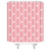 AYDSMYD Polka Dot Shower Curtain Pink White Geometric Polka Dot
