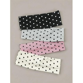 Polka Dot Pattern Hair Band, Casual Simple Hair Accessories for Women & Girls, Minimalist Headwear Suitable for Thick Hair Hairstyles, Elastic Hair Accessory
