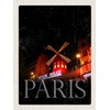 mrdeco Metal Sign 20 x 30 cm Curved Moulin Rouge