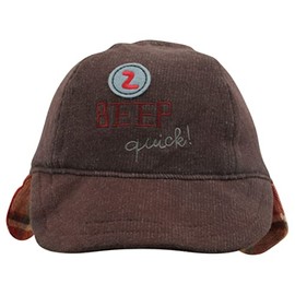 Ex-Store Baby Boys Lined Trapper Hat Purple Beep 12-24 Months