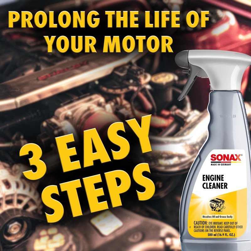 SONAX Engine Cleaner | Powerful Engine Degreaser for Oil &