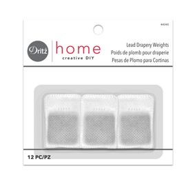 Dritz Home Covered Lead Drapery Weights, 12-Piece, White (Pack of 1)