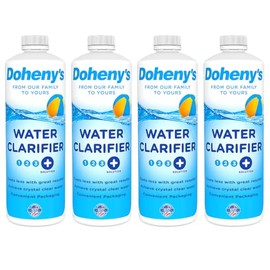 Doheny's Pool Water Clarifier | 100% Professional Grade | Clarifies Cloudy Pool Water | Binds Together Small Particles | for Sand & Cartridge | Set of (4) - 32 Ounce Bottles