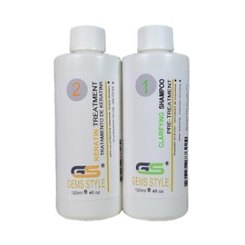 GS GEMS STYLE BRAZILIAN KERATIN For All hair types Keratina para todo tipo de cabellos 4.5oz