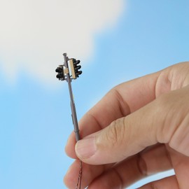 Evemodel Set of 2 Track H0 1:87 Model Right Traffic Light Pedestrian Light and LEDs Lamp Vehicle