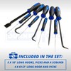 Dunnet Tools 9 Piece Pick and Hook Set Gasket Scraper