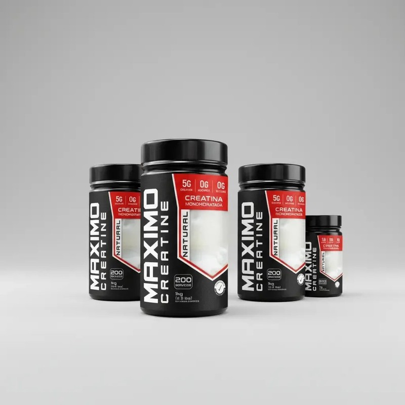Creatina Monohidratada 1kg Maximo Sabores Natural