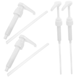 Mikinona 4 Pack Syrup Bottle Pumps Tube Dispenser Bottle Liquid Pumps for Home Universal Syrup Pump Dispenser