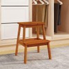 TREATLIFE HOME 2 Step Stool Made of Solid Acacia Wood,