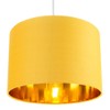 Contemporary and Chic Ochre Cotton 12" Table or Pendant Circular