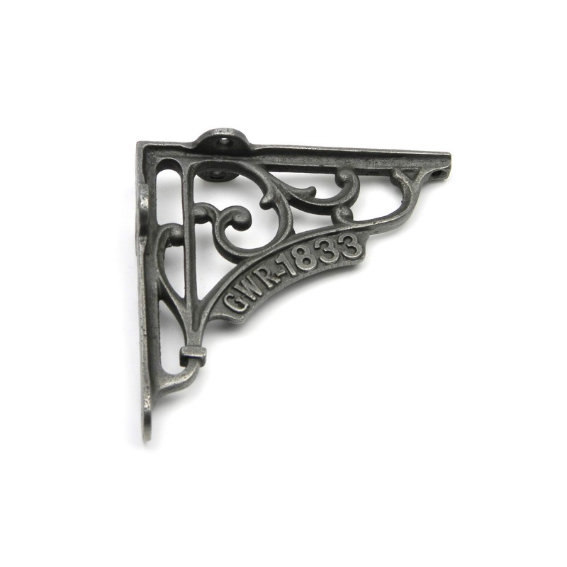 Oakcrafts - Pair of Shelf Brackets Antique Cast Iron GWR