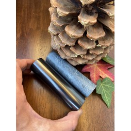 N&D Store Shungite and Soapstone Polished Harmonizers 100-110 mm Healing Rods for Meditation and Massage, Shungite Rods