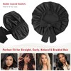 Silk Hair Bonnet with Strap for Sleeping, Double-Layer Satin Sleep