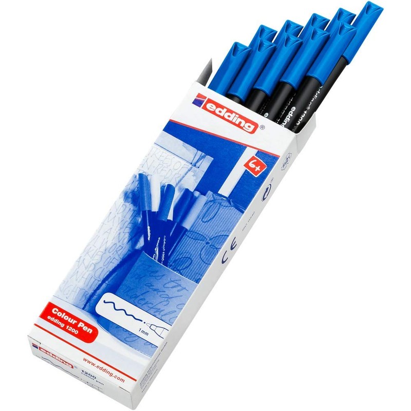 Edding 1200 Fibre Tip Pen – Pack of 10 light