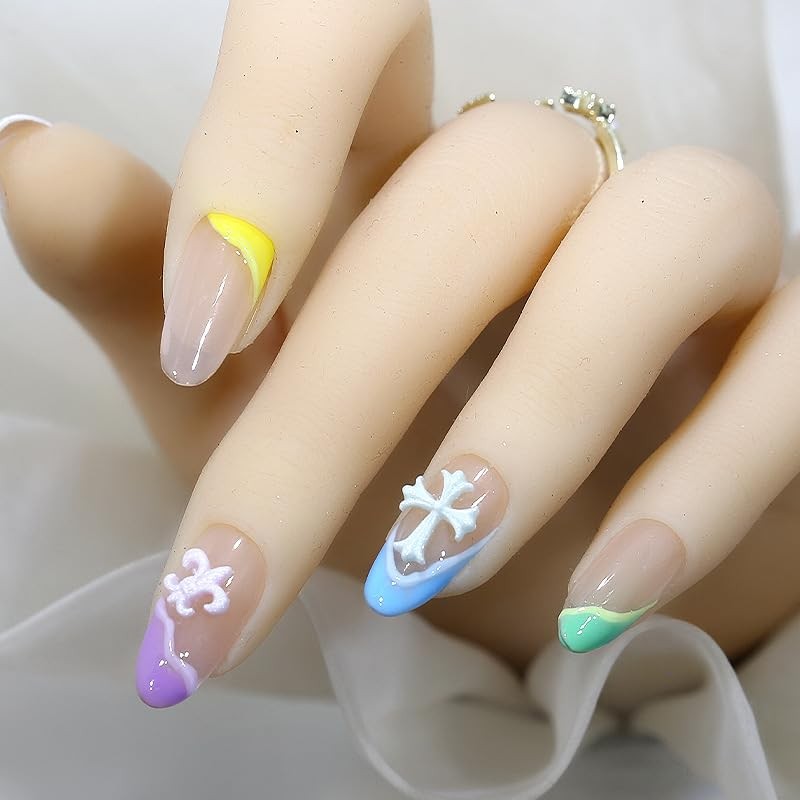 MiHarutsu Nail Parts Cross Nail Parts Set Gel Nail Parts