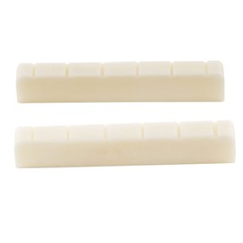 Muislcily Slotted 6-String Classical Guitar Bone Nut Guitar Parts, 52*6*9/8.5mm(Pack of 2)