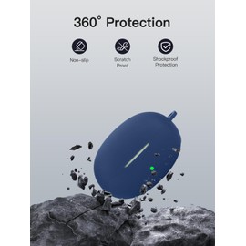 for Edifier LolliClip Case Cover with Cleaner Kit, Soft Skin Silicone Case Cover with Keychain and Lanyard，Full Protective Case for Men and Women-Blue