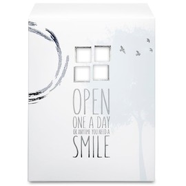 KindNotes Glass Keepsake Gift Jar with GET Well Messages - Birds and Flowers