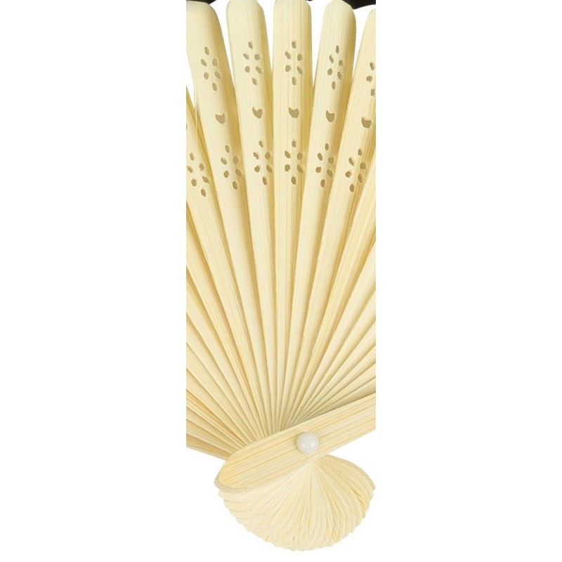 VON LILIENFELD Bella Paper Fan Bamboo Sticks, turquoise, Contemporary