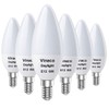 Vinaco E12 LED Bulb, 6 Pack E12 Candelabra Bulb 60