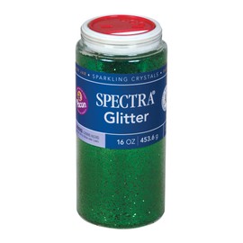 Pacon P0091760 Spectra Glitter Sparkling Crystals, Green, 16-Ounce Jar