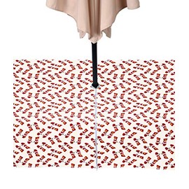 Fabric Textile Products Red Racing Gloves Tablecloth Milliken Waterproof with Zipper & Umbrella Hole 60"x120"