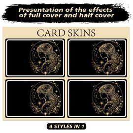 peacoblue Sticker for Bank Cards, Virgo Custom Skin Cover Protection for Credit Debit Cards, 4 Styles, Waterproof, Scratch-Resistant Sticker for EBT Transport Key Card