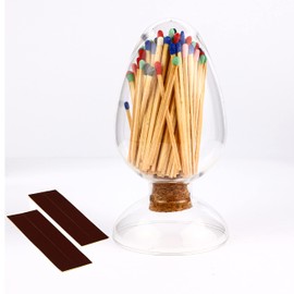 Cloche de cristal con golpeador, combina en un tarro con golpeador, soporte de cristal con golpeador, soporte de fósforos elegantes para golpeador, tarro no incluido