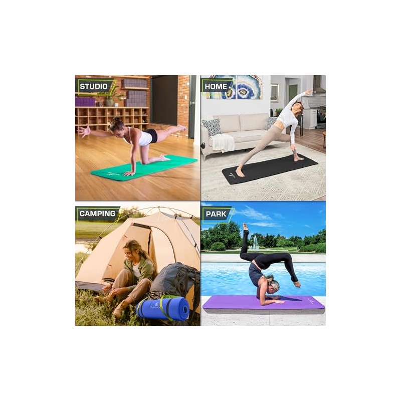 ProsourceFit Extra Thick Yoga and Pilates Mat ½” (13mm) or