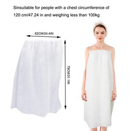 NentMent 5 Pack Disposable Spa Wrap Women's Wrap Towel Wrap Bath Robes Non-Woven Fabric Disposable Bath Wraps Bathrobe for Women Salon Sweat Steaming Shower Tub Gym Swimming Travel Hotel