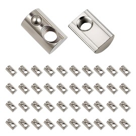 M8 42 Pieces Aluminium Profile 40 x 40 Slot Nuts, Centring Ball Nut 8 T Slot Stones Screws Set, Sliding Nuts Hammer Nut for Aluminium Profile Extrusion Slot 40 Series
