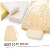 Healeved 10pcs Exfoliating Soap Bags Made of Cotton Linen Natural