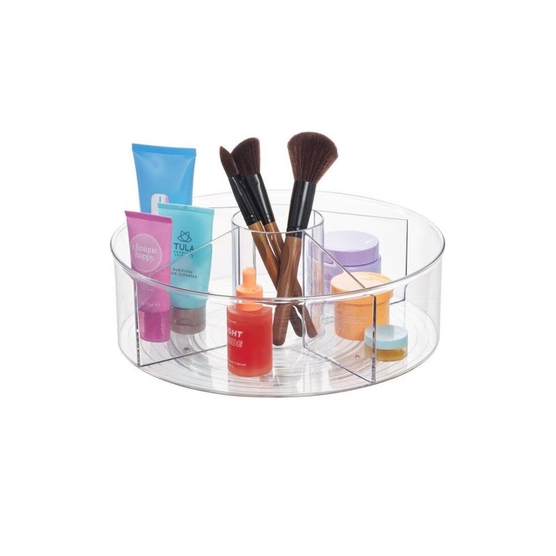 iDesign 11.5-Inch Plastic 5-Section Lazy Susan Organizer – Linus Collection