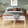 Upcanso 16 Inch White King Bed Frame Heavy Duty Metal