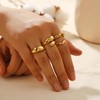 Chunky Gold Rings for Women Non Tarnish Gold Silver Stackable