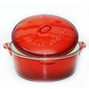 16 Qt. Red Enamel Coated Cast Iron Dutch Oven