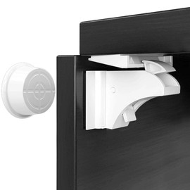 20 Pack Magnetic Cabinet Locks Baby Proofing Child Safety Cupboard Drawers Latches. (6 Keys)