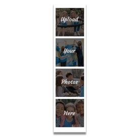Magnet Me Up Custom Photo Strip Frame Magnet Decal, 2x8 Inches, Image Only, Customizable Photo Booth Picture Frame for Fridge, Keepsake for Events, Save the Date, Crafted in USA