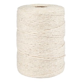 JijAcraft Butchers Twine 656 Feet, 2mm Beige Cotton String for Meat Trussing, Sausage, Turkey - Food Safe Natural Kitchen Cooking Twine for Bakers and Food Prep