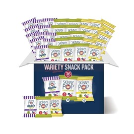 MOOCHI Assortment | Skinny Popcorn Variety Pack – 36 Individual Bags (0.5 oz Each) – Assorted Healthy Snack Packs for Kids & Adults – Gluten-Free, Low-Calorie, On-the-Go Snacks by MOOCHI