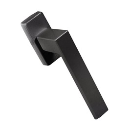 Gedotec Aluminium door fitting, window handle, anthracite, window olive on oval rosette, 1 piece, tilt-and-tilt grid olive without locking cylinder, push 1317, window fitting for windows + mounting