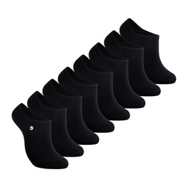 Sperry Men's 8-Pack Cushioned No Show Socks, Black, 6-12