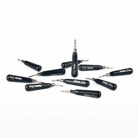 MUUNN Tungsten Drop Shot Rig Weights, 10Pcs Drop Shot Weights Tungsten Fishing Sinkers, More Compact Than Lead Weights, Quick Attach Connect(Matt Black,1oz)