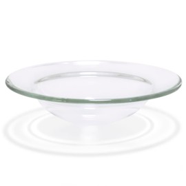 EQUSUPRO 4" Replacement Glass Round Dish Bowl for Oil Wax Melt Warmers Burners (Clear Glass)