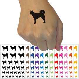 Alaskan Klee Kai Dog Solid Temporary Tattoo Water Resistant Fake Body Art Set Collection - Light Pink (One Sheet)