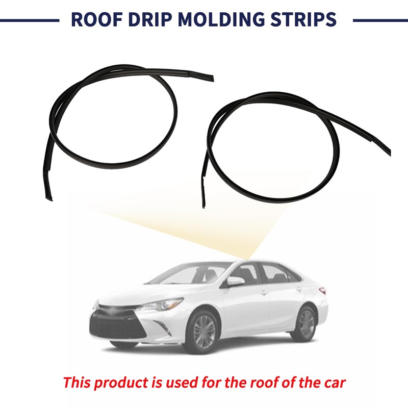 Magimaker 2Pcs Roof Molding Strips Roof Drip Molding 75556-06080 75555-06080
